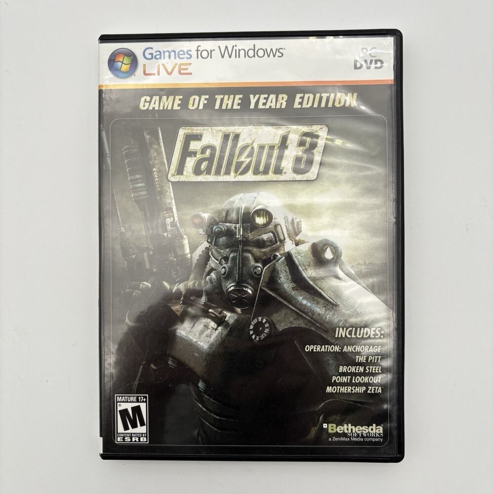PC DVD Windows Live - Fallout 3: Game of the Year Edition Very Good Condition.